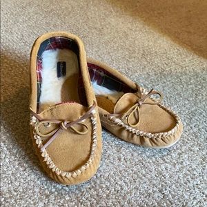 womens flannel lined slippers